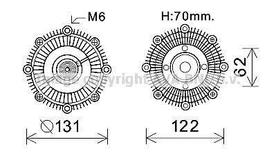 AVA QUALITY COOLING Sajūgs, Radiatora ventilators TOC592